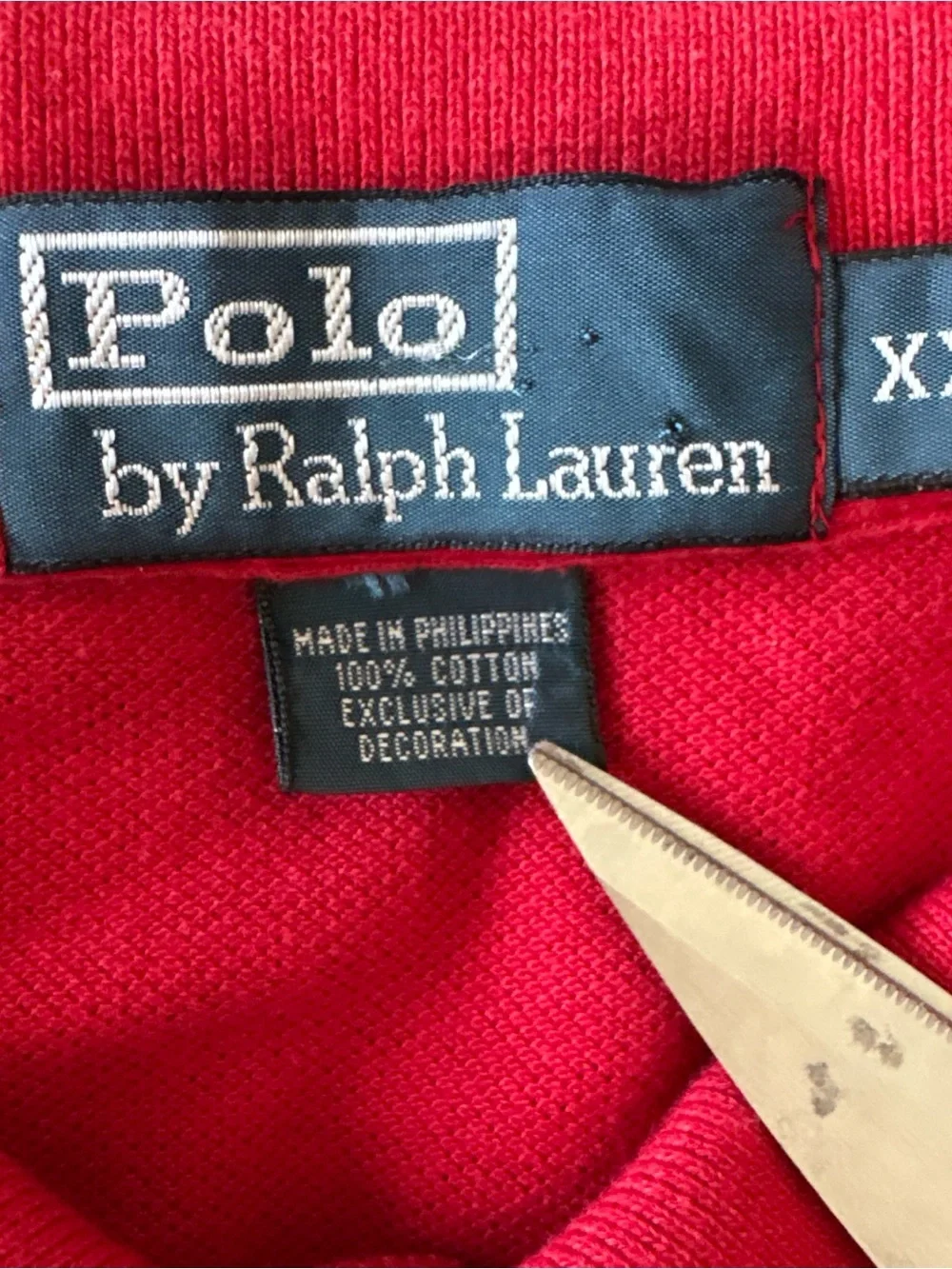 Polo Ralph Lauren RL polo Big Logo cotton shirt Y2K Size XXL